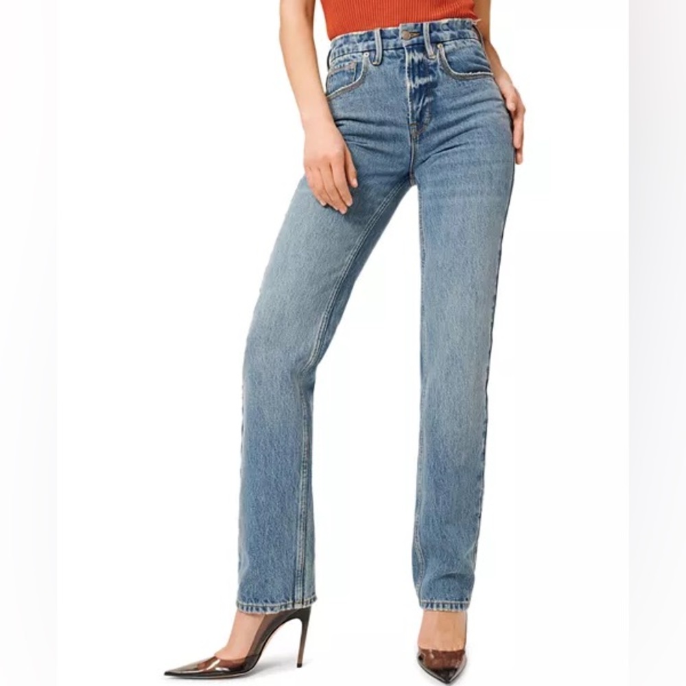 Good 90'S Icon High Rise Straight Leg Jeans in Blue952